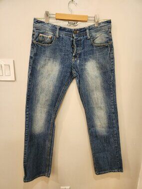 Vintage Levi's 504 Button Fly Jeans Mens 34x31 Straight Leg Blue Medium Wash